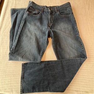 Calvin Klein Jeans Mens 34x34 Relaxed Straight Leg Blue Denim Medium Wash Cotton